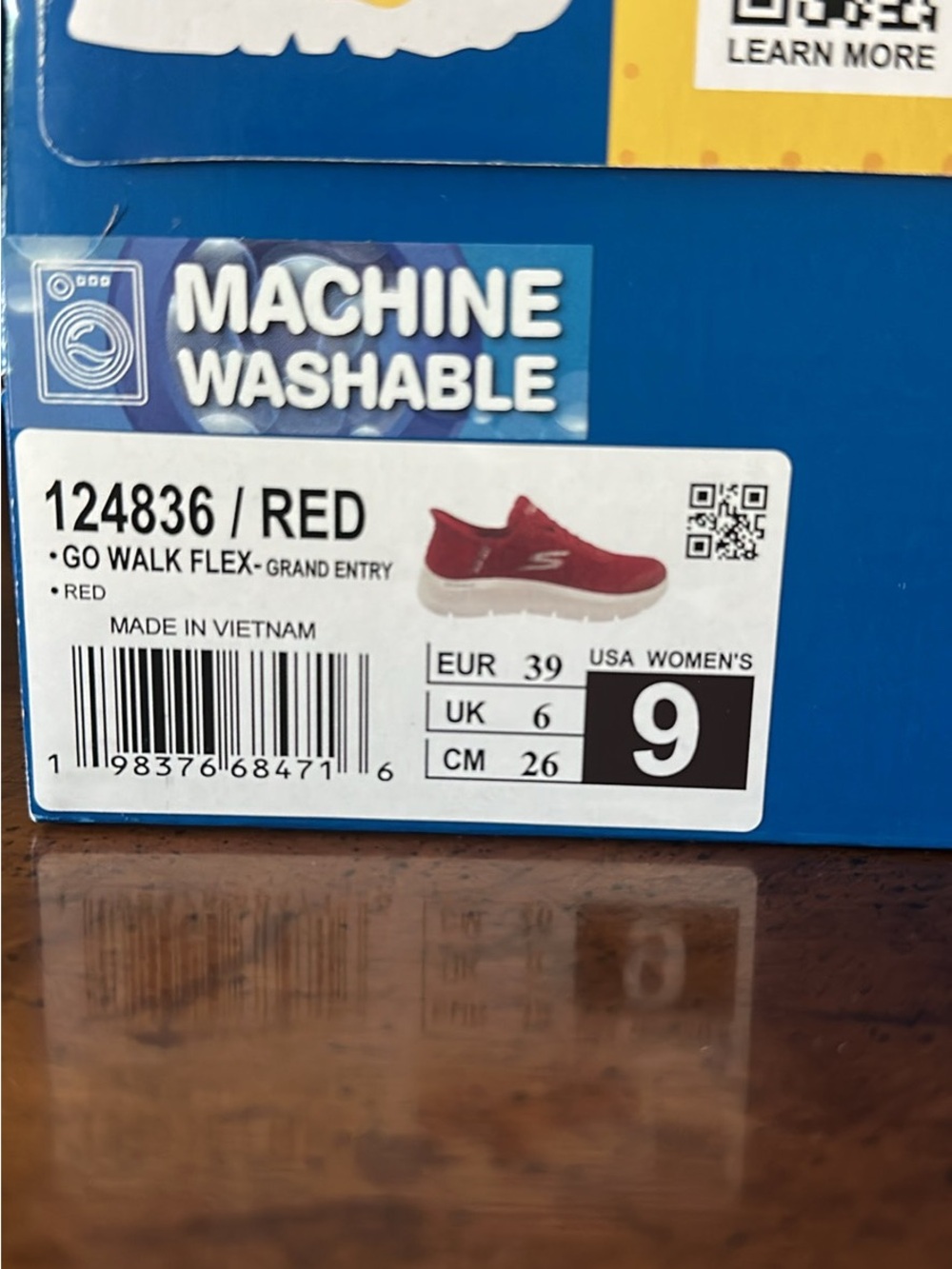 Skechers GOwalk Red Mesh Slip-Ins Sneakers Grand Gentry - Picture 2 of 6